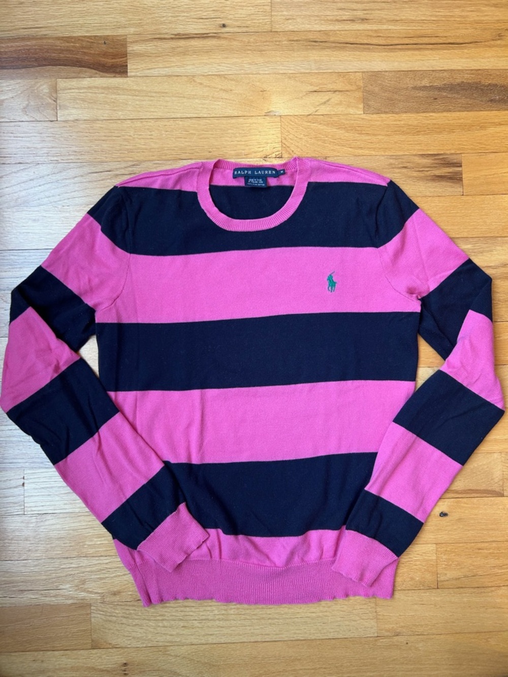 Pink & Navy Ralph Lauren Sweater Size Medium